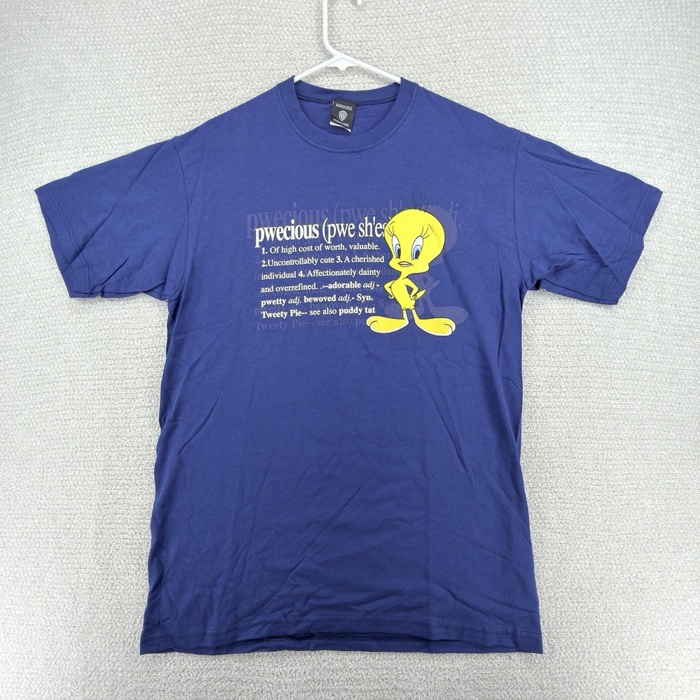 Vintage 1997 Warner Bros Studio Store Tweety Bird Pwecious T Shirt L USA Made